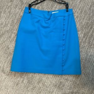 LOFT blue pencil skirt with button detailing